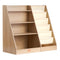 VEVOR Wooden Kids Bookshelf 4-Tier, Toy Storage Organizer for Toddler, Book Shelf for Kids Rooms with 6-Layer Sling Book Rack, Baby Book Storage Shelves for Kids Room, Playroom, Kindergarten, Nursery