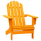 Patio Adirondack Chair – Solid Fir Wood, Orange | Classic Outdoor Lounge | Trufairs