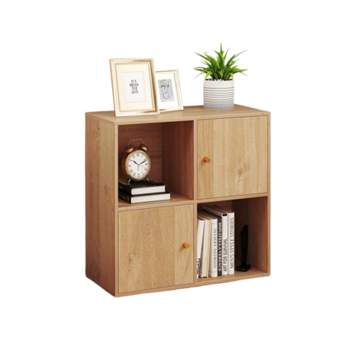 Household Decor 3-Tier Bookcase with Cabinets