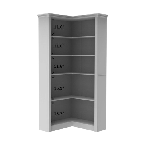 Premium 5-Tier Corner Bookshelf - Essential Storage Solution for Modern Living