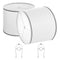 Lamp Shade Set of 2 – 11 x 13 x 10 Inch Drum Lampshade with Harp and Spider Fitter, White | Classic Modern Replacement Shades | Trufairs