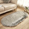 Plush Oval Faux Sheepskin Rug – Super Soft Cozy Accent | Bedroom Living Room Carpet | Trufairs