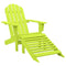 Evergreen Recline Adirondack – Fir-Wood Chair & Ottoman | Outdoor Lounge | Trufairs
