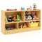 Kids 2-Shelf Bookcase 5-Cube Wood Toy Storage Cabinet Organizer
