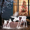 White LED Moose Family Garden Decoration (2pcs, 4ft) – 200 LED Leather String Light Outdoor Holiday Accent | Trufairs