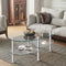 Oval Glass Chrome Coffee Table – Sleek Modern Accent | Tempered Glass Side Table | Trufairs