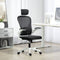 HOMCOM Black Mesh Ergonomic Office Chair – High Back Desk Chair with Flip-Up Armrests & Adjustable Support | Executive Office Furniture | Trufairs