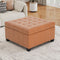 Luxury PU Storage Ottoman – Modern Hidden Organizer | Living Room Accent | Trufairs