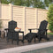 Patio Adirondack Chairs with Footstool & Table HDPE Anthracite – Complete Outdoor Lounge Set | Trufairs