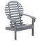 Patio Adirondack Chair – Solid Acacia Wood, Gray Finish | Durable Outdoor Lounge Chair | Trufairs
