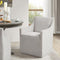 Slipcover Dining Arm Chair with Casters – Skirted Formal Comfort | Trufairs