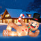 9.8FT Funny Inflatable Christmas Snowman with Drink – Blow Up Holiday Yard Decoration with LED Lights, Built-in Blower, Stakes & Ropes – Durable Weather-Resistant Outdoor Indoor Xmas Décor