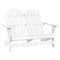 2-Seater Patio Adirondack Chair – Solid Fir Wood, White | Double Outdoor Bench | Trufairs