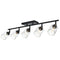 LumeFlex 5-Light Vanity Bar – Rotating Spotlights & Clear Glass Shades | Bathroom Lighting | Trufairs