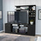 Vibrant Modern Entertainment Center – Double Door Storage | Large TV Wall Unit | Trufairs