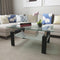 Ultra Modern Black Glass Coffee Table – Clear Accent Centerpiece | Living Room Table | Trufairs