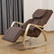Brown Cotton Fabric Massage Rocking Chair – Full Body Air Pressure Relaxation | Multifunctional Lounge Chair | Trufairs