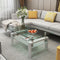 Modern Clear-White Coffee Table – Sleek Accent Centerpiece | Living Room Table | Trufairs