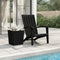 Patio Adirondack Chair – Black Polypropylene | Modern Weatherproof Outdoor Lounge | Trufairs