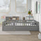 GuardianFloor Montessori Bed – High Security Grey Full-Size Frame with Barrier Door | Kids Floor Bed | Trufairs