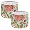 Drum Lamp Shade Set of 2 – 13 x 13 x 10 Inches Medium Round Lampshade, Dark Floral | Artistic Replacement Shades | Trufairs