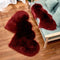 Heart-Shaped Faux Sheepskin Rug – Soft & Fluffy Decorative Rug for Girls Bedroom and Home Decor | Trufairs