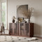 Solid Wood Slatted Door Sideboard – Versatile Storage Solution | Buffet Cabinet & Entertainment Unit | Trufairs