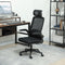 HOMCOM Black Mesh Ergonomic Office Chair – High Back Desk Chair with Flip-Up Armrests & Adjustable Support | Executive Office Furniture | Trufairs