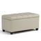 Luxe Satin Cream Storage Ottoman – Multifunctional Entryway Bench | Modern Accent Seat | Trufairs