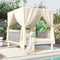 Exclusive Style Outdoor Patio Sunbed with Curtains - Premium High Comfort Multi-Scenario Collection