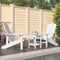 Seaside Trio Adirondack Set – White HDPE Chairs & Table | Outdoor Lounge | Trufairs