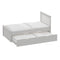 Gray Twin Trundle Bed, Heavy Duty Malibu Solid Wood Bed Frame with Twin Size Pull Out Toddler Trundle Bed for Kids