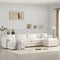 136" Chenille Modular Sectional Sofa with Deep and Wide Seat,U Shaped Cloud Couch Set with Double Cushions,6 Seat Sofa with Movable Ottomans,Oversized Indoor Furniture for Living Room,3 Colors