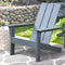All-Weather Dark Grey Resin Adirondack Chair – HDPE Outdoor Patio Seating | Durable Garden Furniture | Trufairs