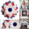 Patriotic & Harvest Lighted Wreath – American Flag, Pumpkins & LED Decoration | Year-Round Front Door Accent | Trufairs