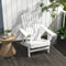 Coastal Comfort Adirondack – White Wood Lounge w/ Cupholder | Patio Chair | Trufairs
