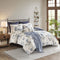 Printed Seersucker Comforter Ensemble – 7-Piece Complete Set & Throw | Cozy Luxury Bedding | Trufairs