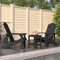 Metro Trio Adirondack Set – Anthracite HDPE Chairs & Table | Outdoor Lounge | Trufairs