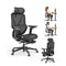 Advanced Mesh Ergonomic Office Chair with Elastic Adaptive Lumbar Support & Footrest – 3D Headrest, ARSS Armrest, 135° Tilt | Executive Computer Chair | Trufairs