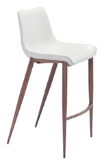 Magnus Barstool White & Walnut