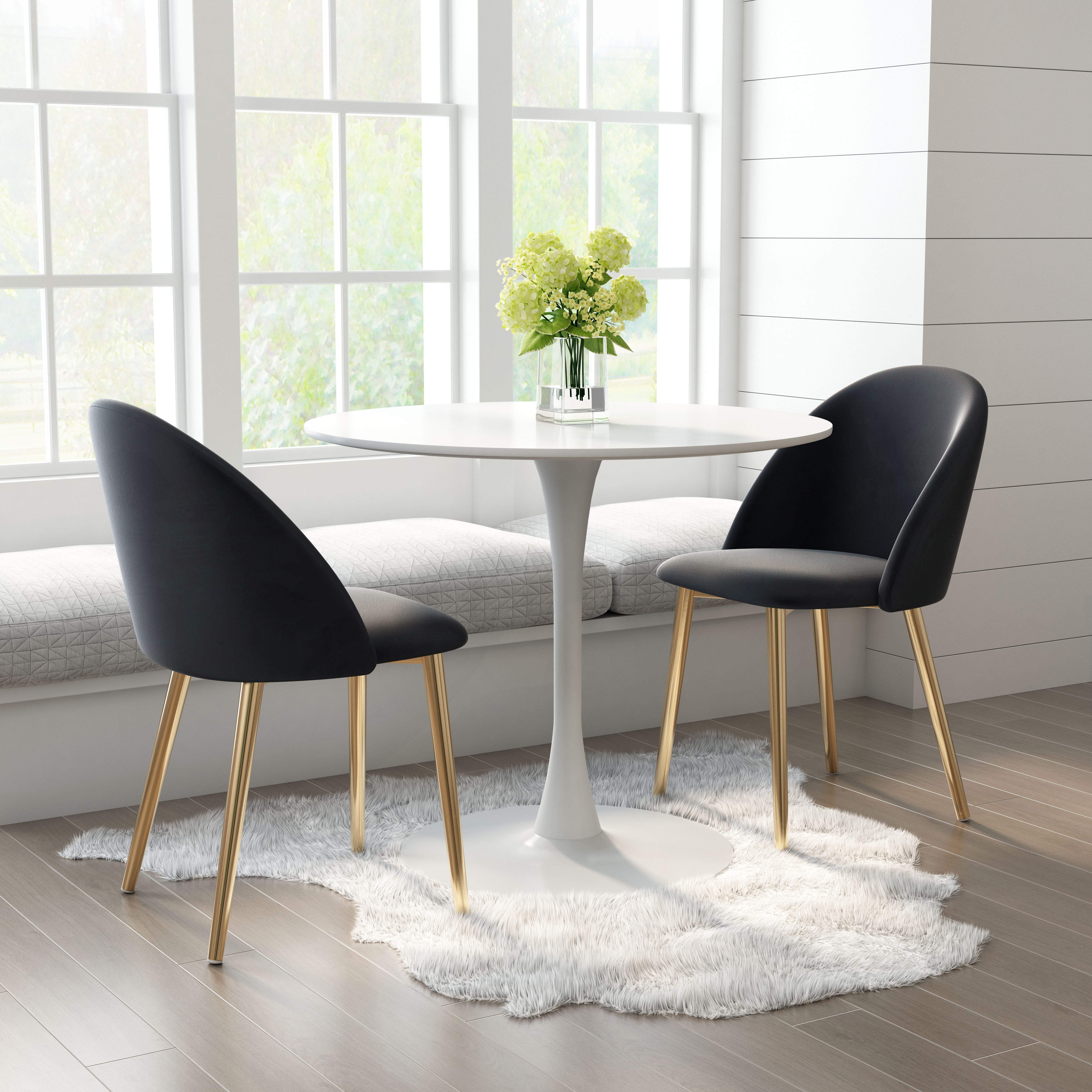 Cozy Dining Chair Black & Gold