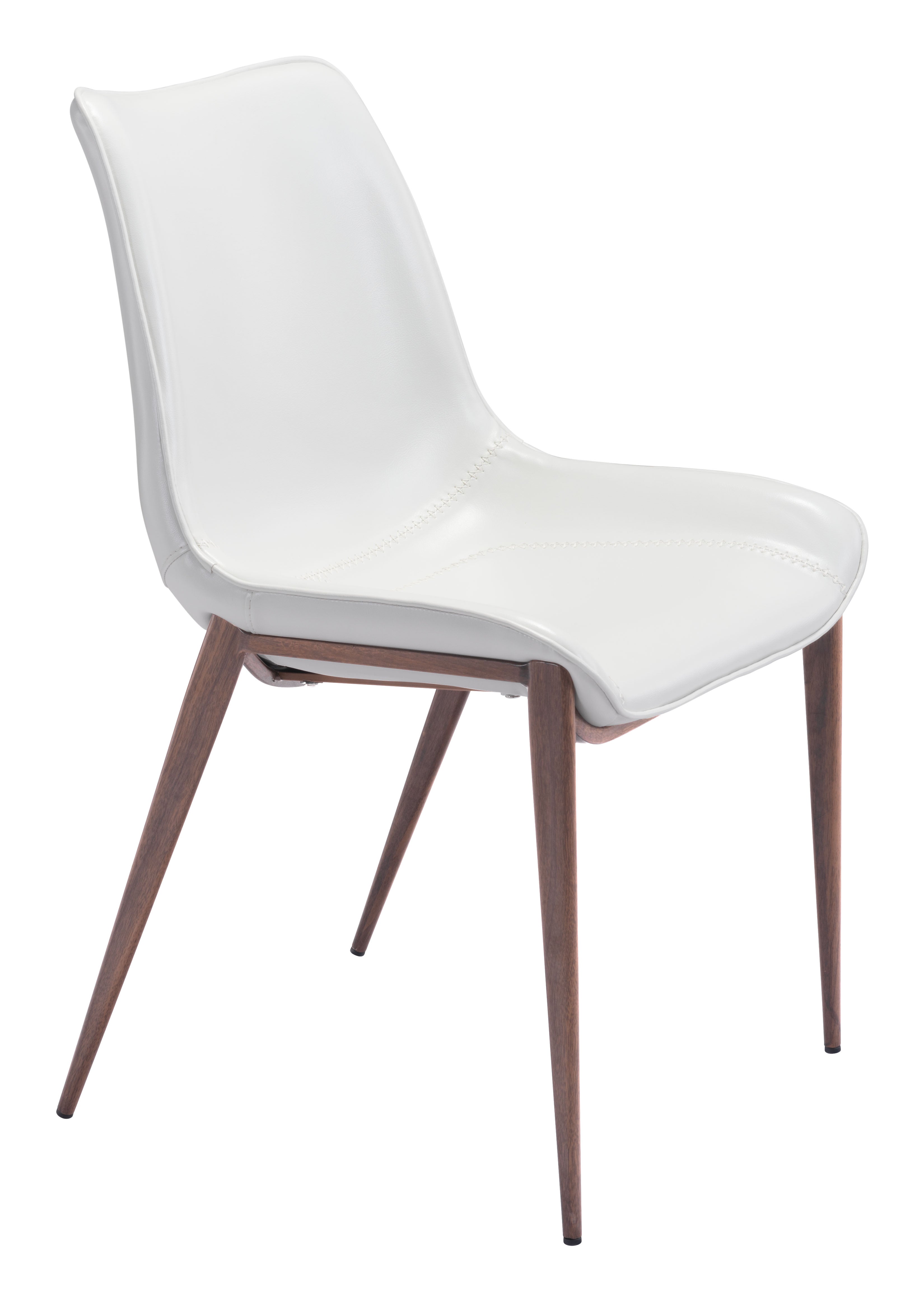 Magnus Dining Chair White & Walnut