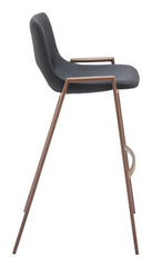 Desi Barstool Black & Walnut