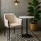 Andover Dining Chair: Modern Fabric Steel Frame Chair with Powder Coated Finish