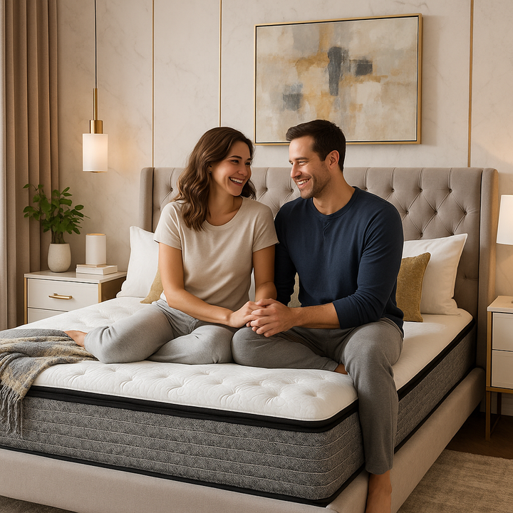 Luxurious Plush Gel Memory Foam Hybrid Sleep System - Queen Size