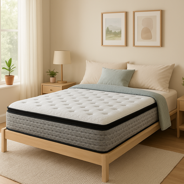 Luxurious Plush Gel Memory Foam Hybrid Sleep System - Queen Size