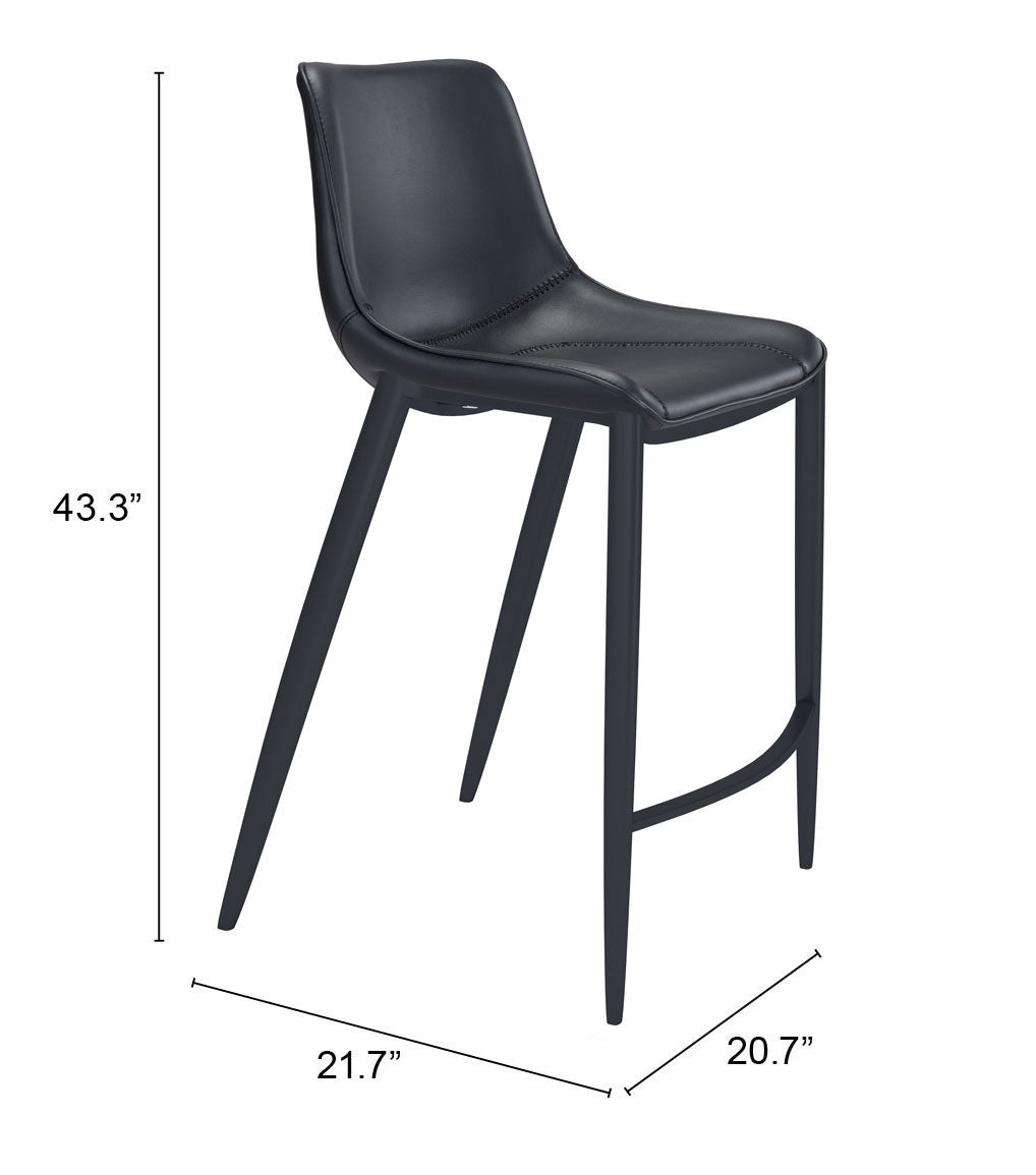 Magnus Barstool (Set of 2) Black