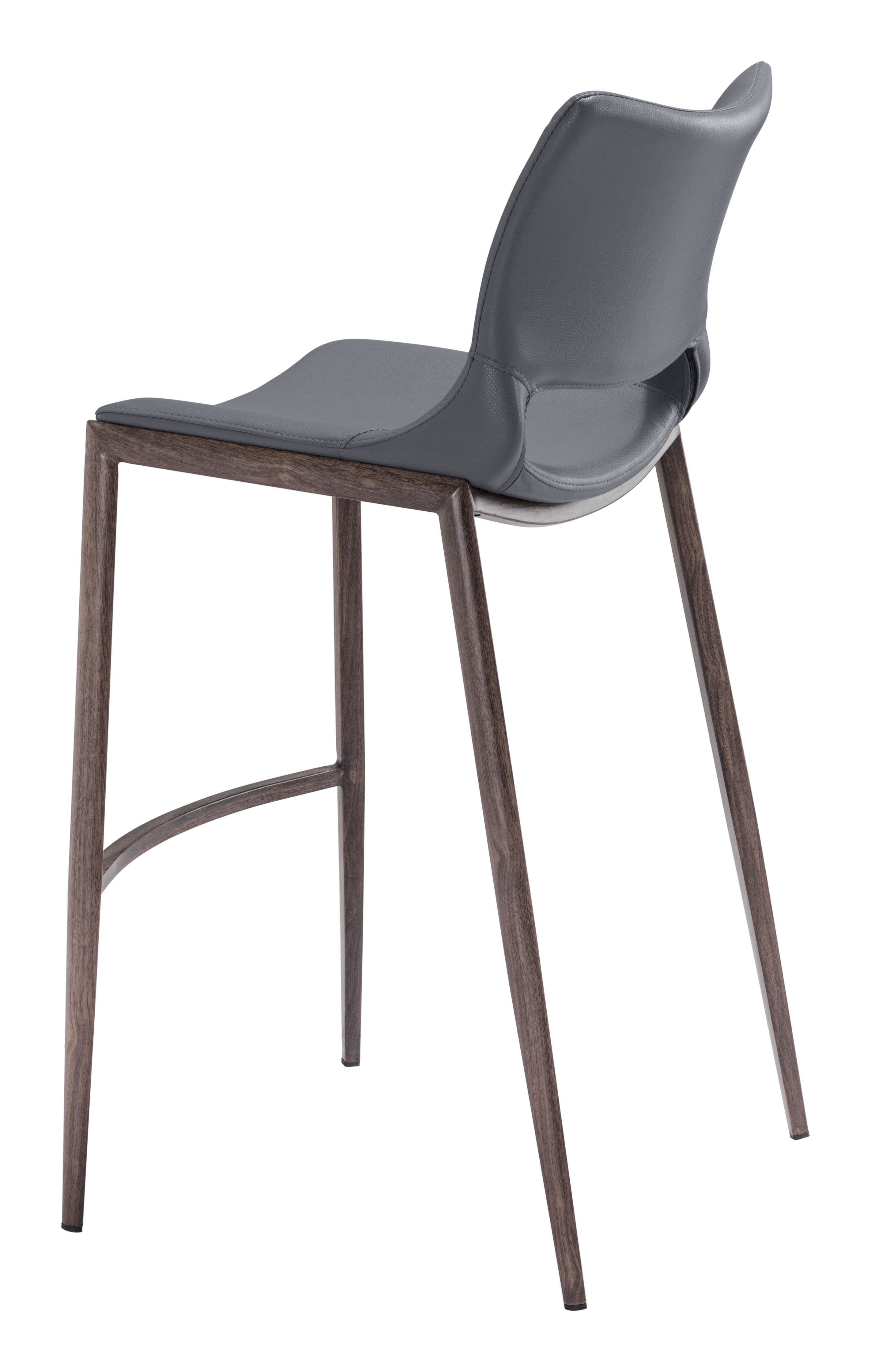 Ace Barstool Dark Gray & Walnut