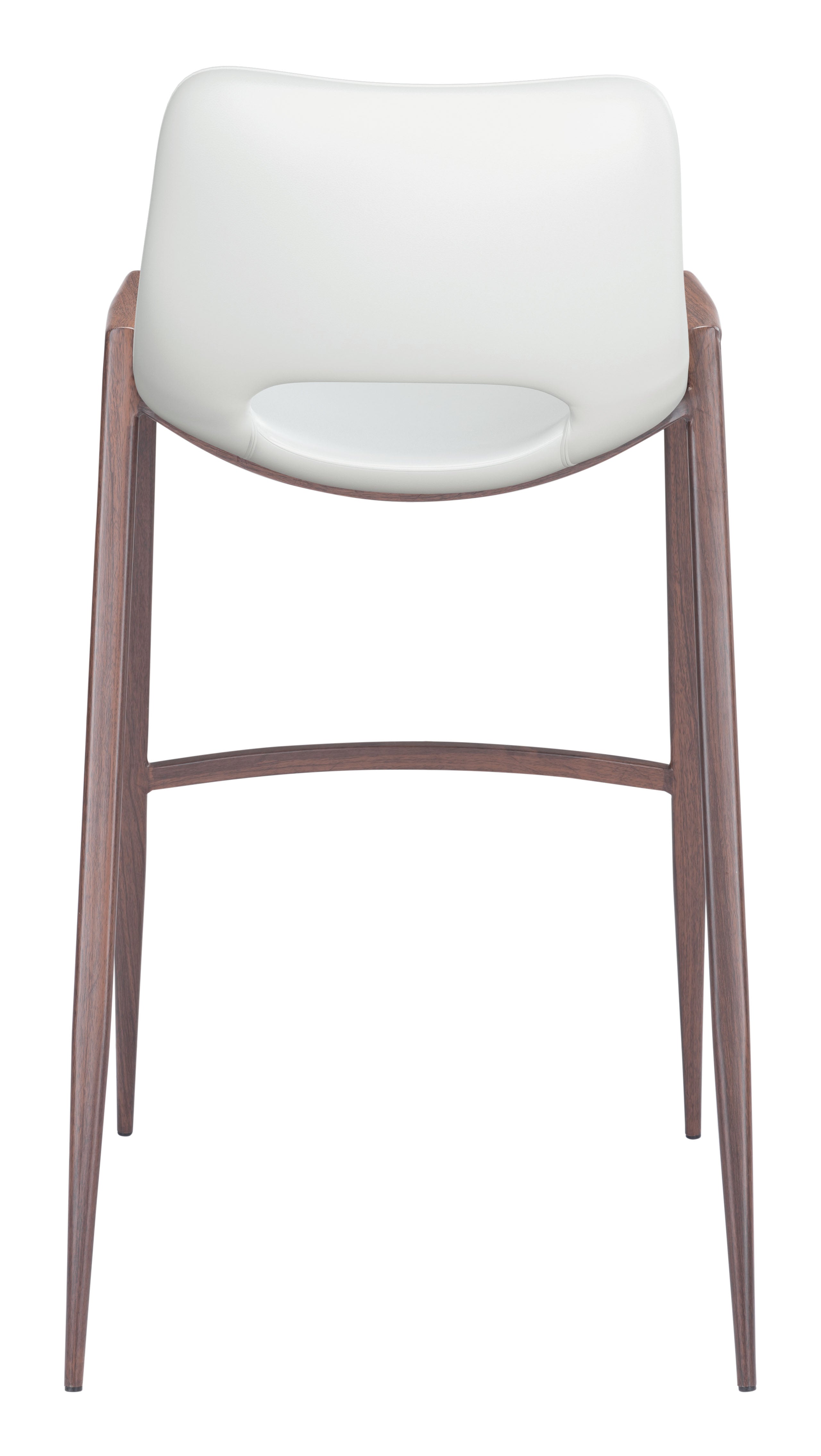 Desi Barstool (Set of 2) White & Walnut