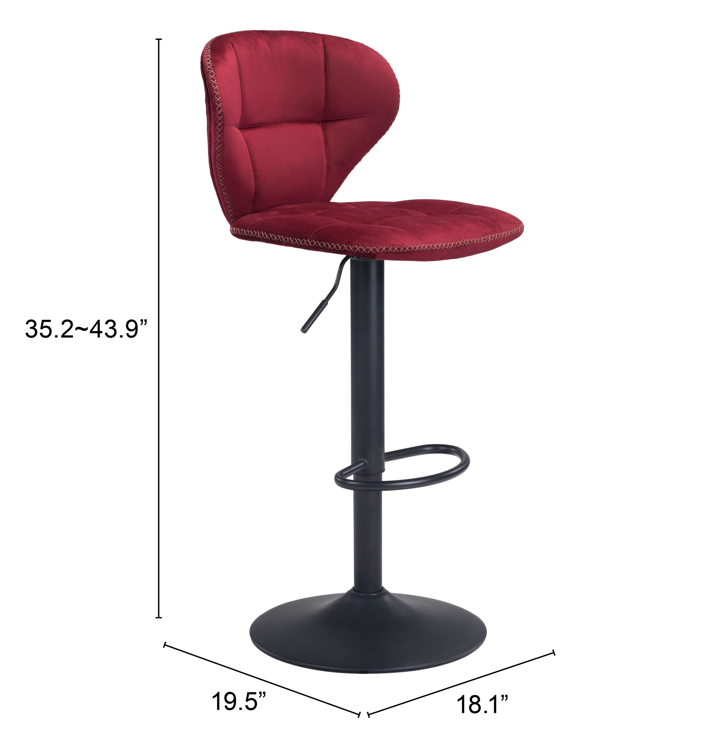 Salem Barstool Red